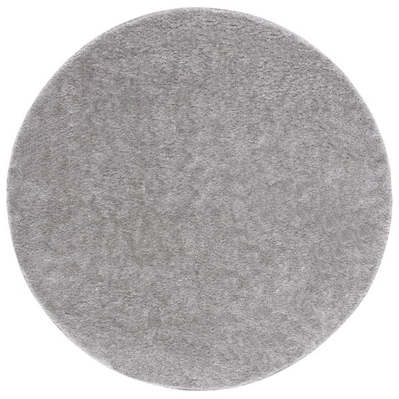 SAFAVIEH Tahoe Joey Modern Shag Area Rug, 6'7" x 6'7" Round, Grey