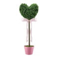 thumbnail image 2 of Heart Shaped Boxwood Topiary Tree, 2.5ft Artificial Faux Plant in Black Pot, Indoor Outdoor Valentine's Day and Porch Decor, 2 of 7