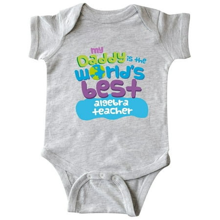 

Inktastic My Daddy is the Worlds Best Algebra Teacher Gift Baby Boy or Baby Girl Bodysuit