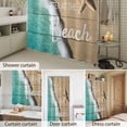 thumbnail image 4 of Bathroom Shower Curtain Beach Life Seaside Starfish Sea Water Waterproof Shower Curtains with Hooks, Sand Coastal Nautical Theme Bath Curtains Bathtub Curtain Home Decor 60x72in, 4 of 9