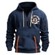 thumbnail image 2 of Sudadera con capucha para hombre, informal, con estampado, deportiva, de manga larga, blusa de poliéster, 2 of 4