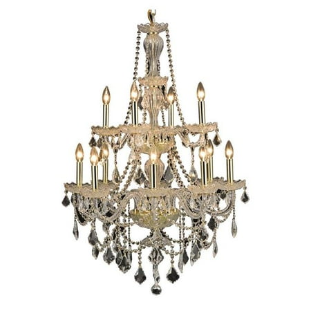 UPC 842814129481 product image for Elegant Lighting Value Giselle 12LT Gold Chandelier - V7890D28G/RC | upcitemdb.com