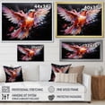 thumbnail image 4 of Designart "Wingbeat Wonder of Colorful Hummingbird II" Animals Framed Wall Art - Modern Farmhouse Colorful Hummingbird Bedroom Framed Canvas Wall Art, 4 of 6