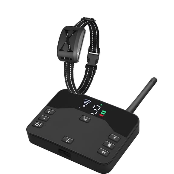 GJX Outdoor Wireless Dog Fence System for 2 Dogs - Electric Shock Training Collar with Remote,Waterproof & Adjustable Vibration