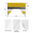 thumbnail image 5 of Yellow White Wood Swag Valances for Windows, Small Curtains Drapes, Black Farmhouse Village Rural Lodge Kitchen Window Curtains Over Sink Window Treatment Valance for Bedroom/Bathroom 56"x36", 5 of 5
