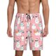 thumbnail image 1 of Fotbe Cute Pink Snowman Cat Pantalones Cortos de Pijama para Hombre, Ropa de Dormir, Pantalones de Pijama Cortos para Hombre-Small, 1 of 6