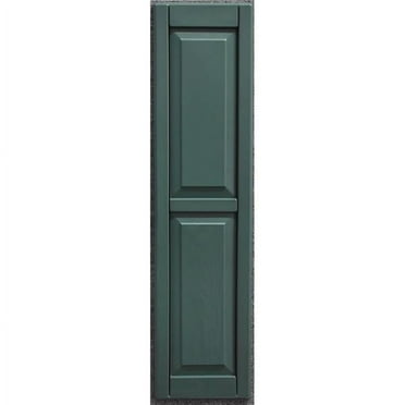 Weatherbest P1271GN-FH 12 x 71 in. Raised Panel Exterior Decorative Shutters, Hunter Green