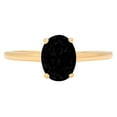 thumbnail image 7 of Solitaire Engagement Ring for Women - 1ct Natural Onyx in 14K Yellow Gold Promise Ring, 7 of 7