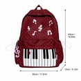 thumbnail image 2 of Piano Backpack for Teen Girls, Music Keyboard Printed School Bookbag with Laptop Slot, Lightweight Backpack for Campus Commute Travel (White), 2 of 5