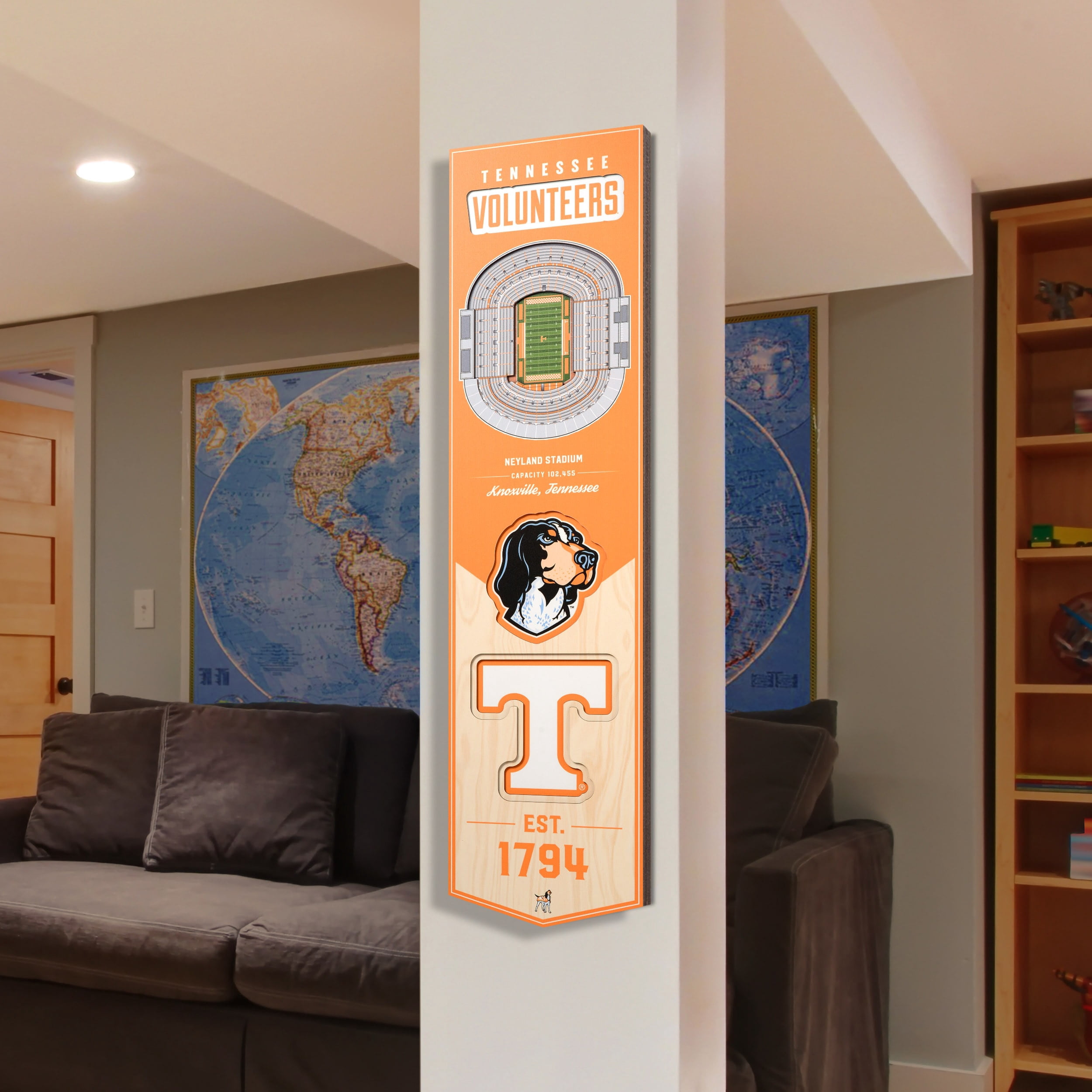 Tennessee Volunteers 8'' x 32'' 3D StadiumView Banner
