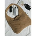 thumbnail image 4 of Women's Crochet Straw Bag Knit Tote Bag Shoulder Handbags Shopping Bags, 4 of 5