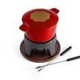 thumbnail image 1 of Swissmar Sierra 11-Piece Cast Iron Fondue Set, 1.6 L, Cherry Red, Perfect for Cheese, Chocolate & Meat Fondue, 1 of 14