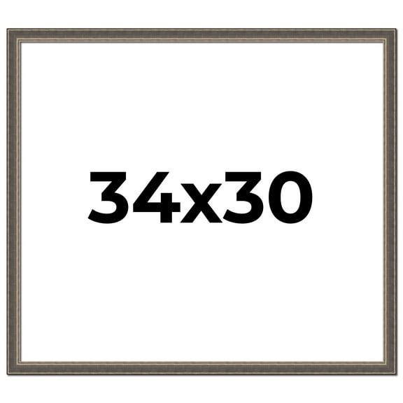34x30 Frame Silver Real Wood Picture Frame Width 1.25 Inches | Interior Frame Depth 0.5 Inches |