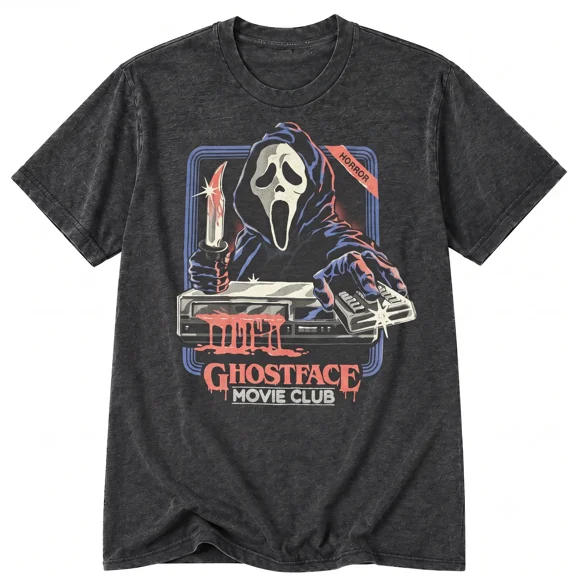 - Ghostface Movie Club T-Shirt Sizes S-5XL