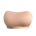 thumbnail image 4 of Versatile Front Closure Strapless Bra Everyday Comfort & Casual Wear; Supportive Wire-Free Ideal Push-Up For Smooth Invisible Look(Beige-M,X-Large), 4 of 5