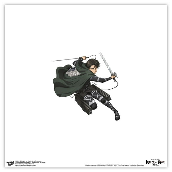 Gallery Pops Attack on Titan - Levi Ackerman Wall Art, Unframed Version, 12" x 12"