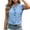 #0378-Sky Blue, variant on Women's Tops Floral Embroidered Ruffle Trim Sleeveless Blouses Casual Date Night Style Lightweight Breathable Slim Fit Tees Gift