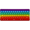 thumbnail image 1 of Pop It Fidget, Push Pop Bubble Fidget Sensory Rainbow Forma de teclado Pop On It, Fidget Popper Materiales de aprendizaje Ansiedad Alivio del estrés para niños Adultos Autismo, Add, Adhd Adepaton WMCH-183, 1 of 7