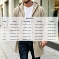 thumbnail image 3 of Men's Winter Pockets Coat Solid Color Hooded Coats Long Sleeve Jacket Outwear for Man, 3 of 7