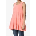 thumbnail image 3 of TheMoogan Women's PLUS S~3X Sleeveless Tiered Ruffle Babydoll TUNIC Cute Relaxed Tank Top, 3 of 6