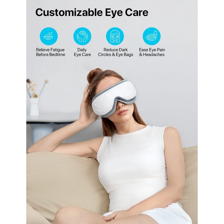 ALLJOY Eye Massager with Heat, Compression & Bluetooth photo 2