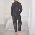 thumbnail image 3 of KLL Golden Bumblebee Print Women's Long Sleeve Pajamas with Pants Sleepwear Loungewear 2 Set-X-Large, 3 of 8