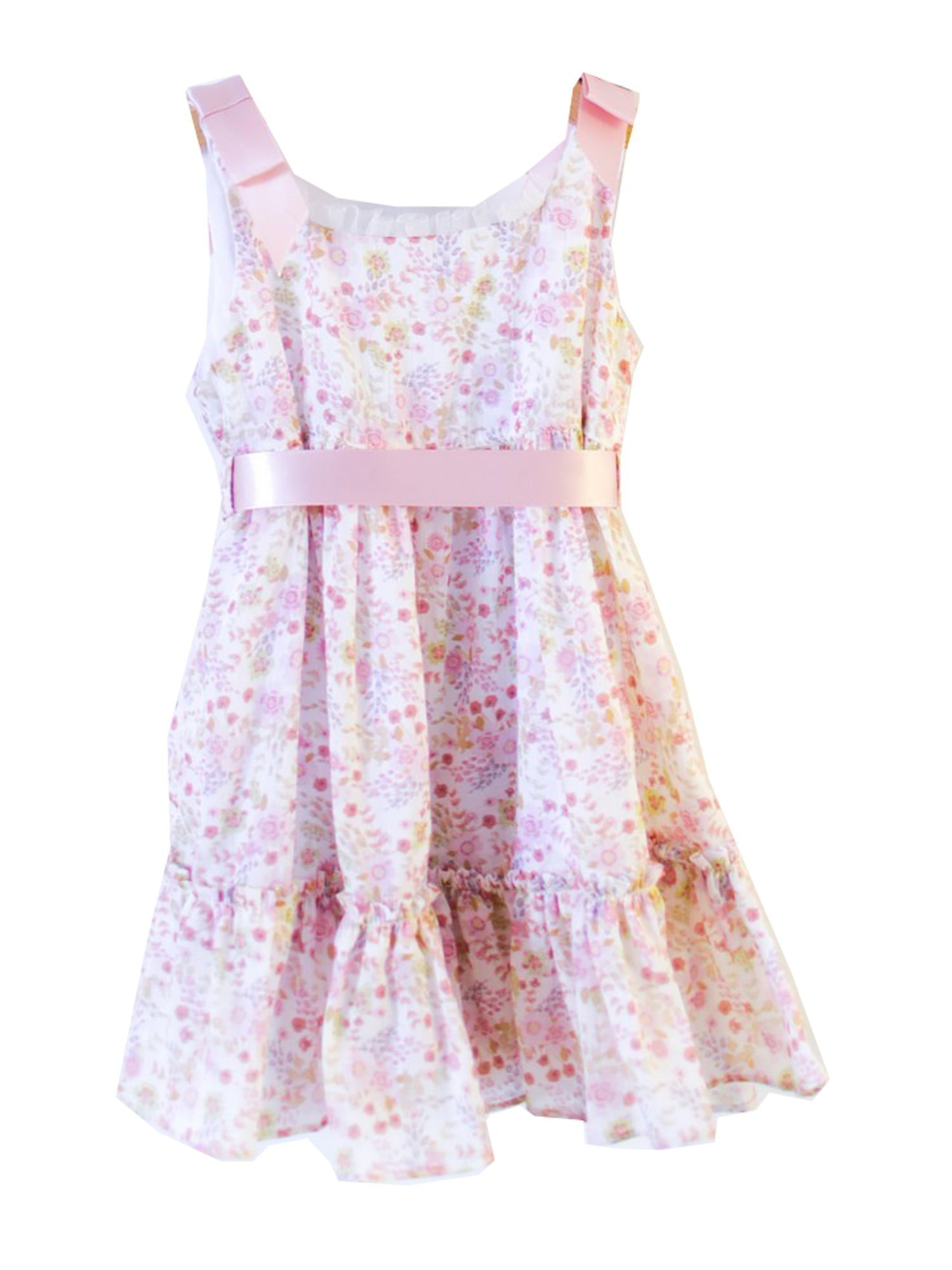 Beautiful Wee Me Baby Girl Pink Spanish Open Back Dress Ribbon Lace Trimmings 