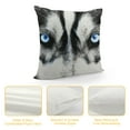thumbnail image 4 of Autua Husky Blue Eyes Graphic Decorative Throw Pillow Cover for Home Couch Living Room Bed Sofa - Short Plush 1PC 22x22in, 4 of 5