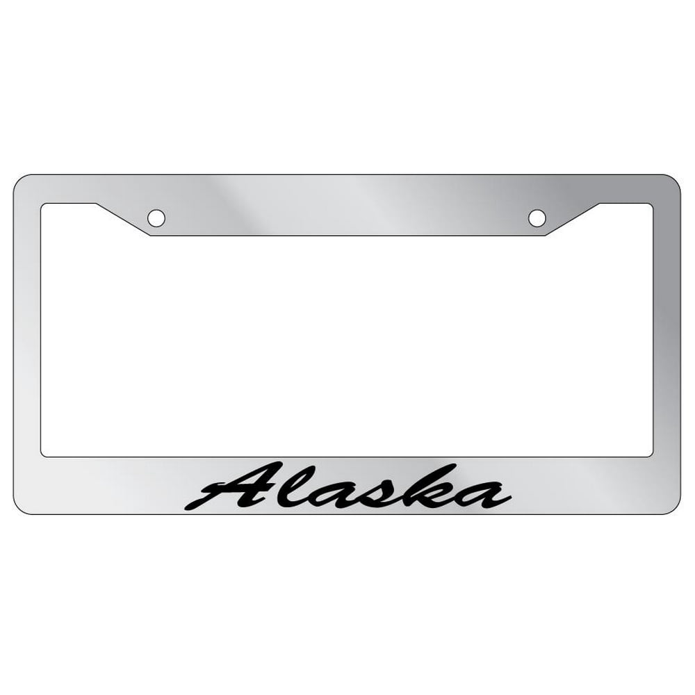 Alaska Script Chrome Plastic License Plate Frame EBS - Walmart.com ...