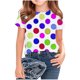 thumbnail image 4 of Manga Corta Crop Top para Niños Grandes con Juguetón Colorido Polka Impresión, Tela Suave Transpirable, Cuello de Tripulación Clásico, Costura Reforzada, Disponible en Tamaños de Niños Grandes, 4 of 5
