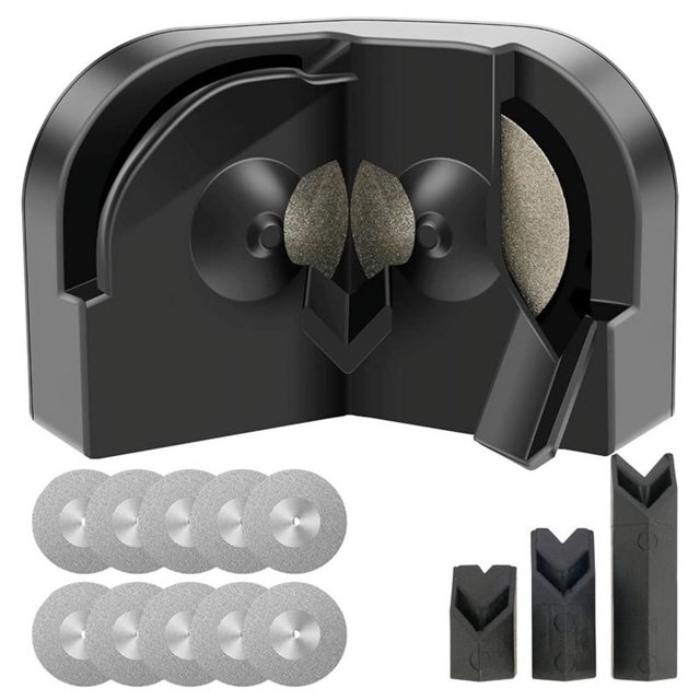 Afilador de Brocas Multiusos, Afilador de Cuchillos para Taladro de Eléctrico, Pulidor de Doble Cara Desechable B