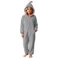 thumbnail image 2 of BRGZLK Halloween Pumpkin Onesie for Boys Girls 2026 Trendy Cute Long Sleeve Flannel Soft Cozy Plush Hooded Jumpsuit Winter Warm Fuzzy One Piece Jumpsuits Gray 14-15 Years, 2 of 7