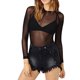 thumbnail image 2 of Tops De Malla Ropa de club de fiesta estilo Y2K con cuello redondo y manga larga para niñas (negro M) Cgtredaw Para estrenar, 2 of 6