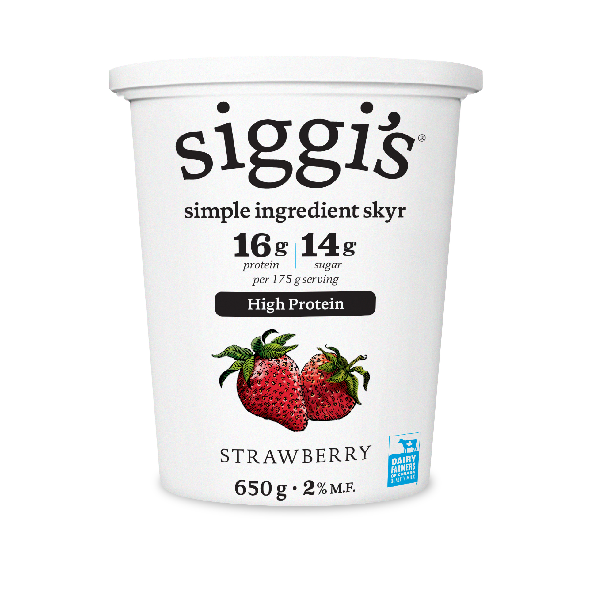Siggi&amp;#39;s Skyr Yogurt Strawberry 2%, High Protein, 650 g - Walmart.ca