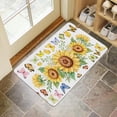 thumbnail image 4 of Sunflower Wood Colored Flowers (6) Door Mat 30 X 17 Inch Welcome Doormat Indoor Outdoor Entrance Floor Mat Non Slip Spring Summer Decor Rubber Mats, 4 of 6