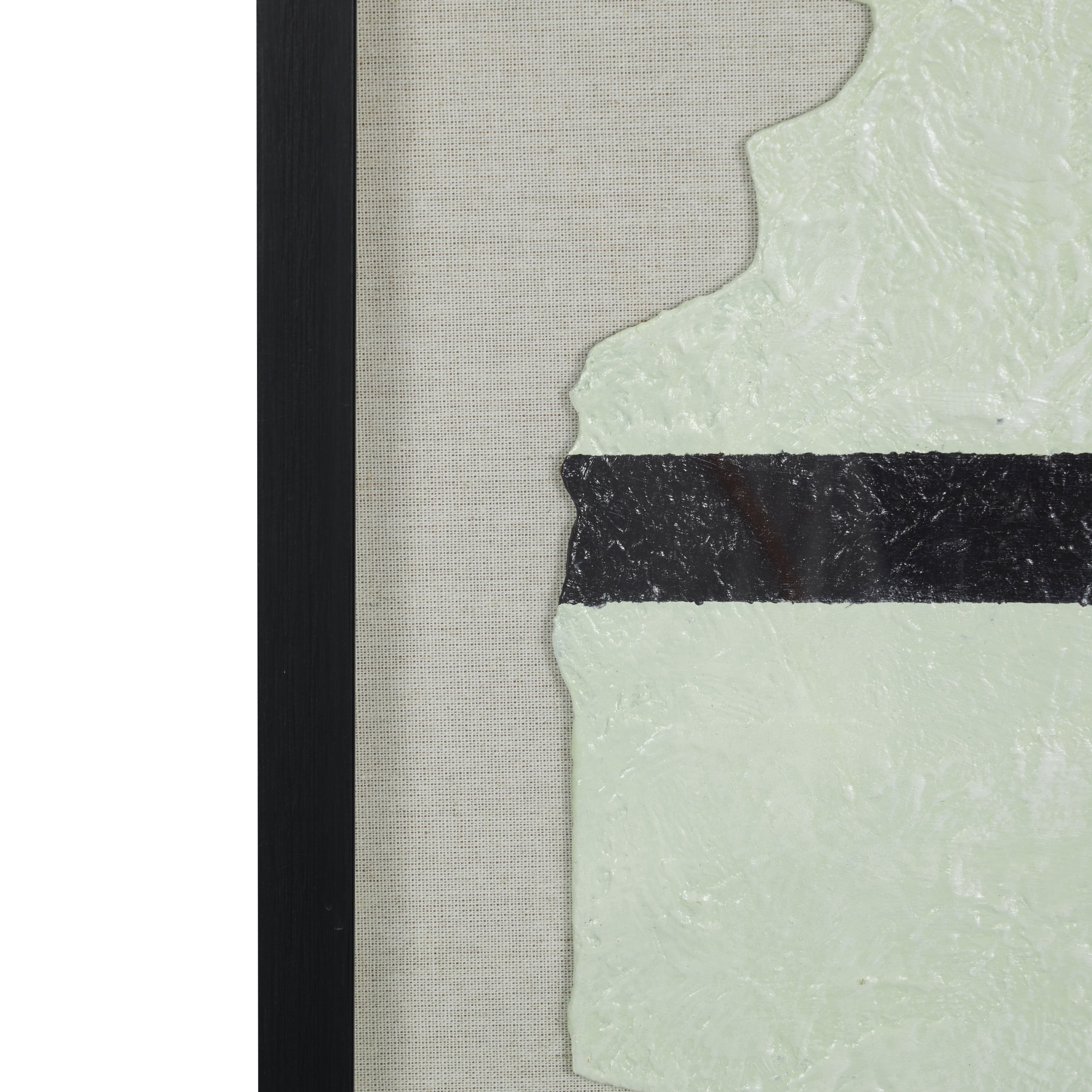 24" x 36" Mixed Media Inspired Abstract Framed Wall Art with Black Frame, by DecMode