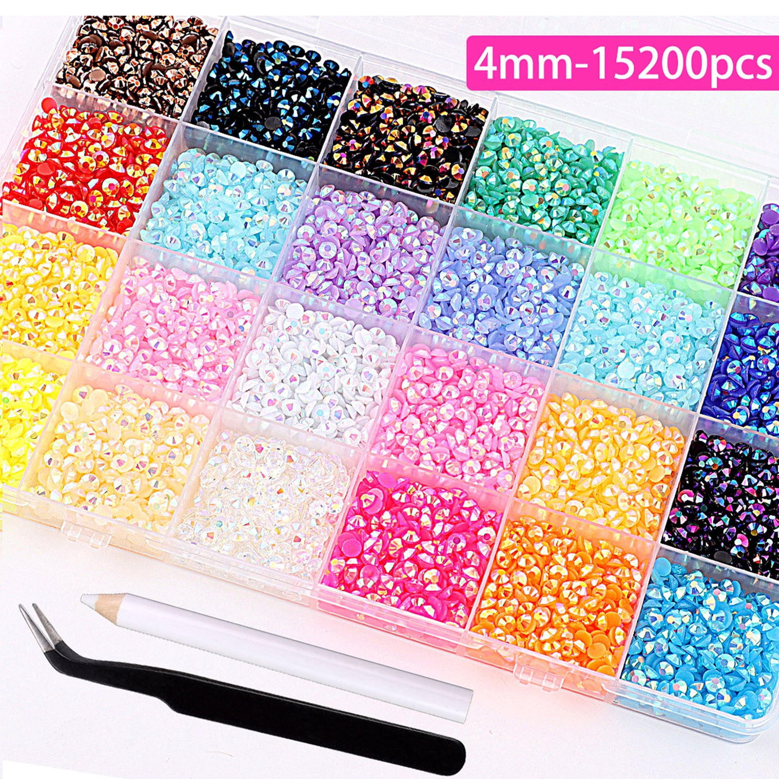 ERTZAE&nbsp;40 Color Resin Jelly Rhinestones For Bedazzling,Flatback Gems For Crafting,Bedazzling Kit For Clothing Shoes Book Diamond Art