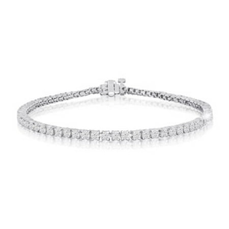 8 Inch 10k White Gold 3 Carat Diamond Tennis Bracelet 8 Inch 10k White Gold 3 Carat Diamond Tennis Bracelet