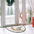 thumbnail image 2 of CURLYOOT Cute Animal Rabbit in Summer Half Round Door Mat 40'' x 63'', Indoor Outdoor Entrance Rug, Semi Circular Area Rug, Non Slip Washable Absorbent Doormat, Laundry Room Rug, 2 of 7