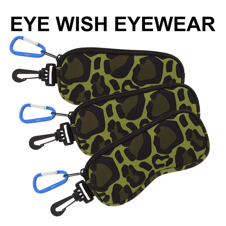 Pack Soft Glasses Case For Men Women, Zip-Up Case W/Hook