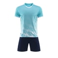 thumbnail image 2 of LWNYDPLSD Kids Soccer Jerseys Set Boys 2 Piece Football Outfits Teen Boys Training Team Athletic Workout Short Sleeve Shirts+Quick Dry Fitness Shorts Suit for Gym Sport Toddler Boys Clothes, 2 of 5