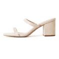 thumbnail image 2 of J. Adams Stormi Heeled Sandals Women Dressy Summer Flat Mules- Square Toe Double Band Low Block Heel Sandals - Chunky Sandals for Women - Summer Sandals, Womens Dress Sandals, Women's Heeled Sandals, 2 of 7