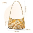 thumbnail image 3 of Ryvnso Daisy Floral Womens Chain Shoulder Bag Tote Handbags Clutch Hobo Purse with Zipper for Travel, 3 of 7