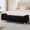 Black, variant on S-HOME 63.4 Inches Long Modern Upholstered End of Bed Bench in Teddy Fabric with Flip-Top Storage Compartment and Armrests, Solid Wood Legs, for Bedroom or Entryway, Wheat
