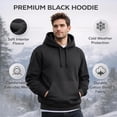 thumbnail image 6 of BILLIONHATS Wholesale Hoodie Sweatshirts, Men Womens Unisex Hoodies Cotton Blend, Bulk Adults Sweatshirt, Homeless Donation 12 PACK BLACK SIZE MEDIUM, 6 of 7
