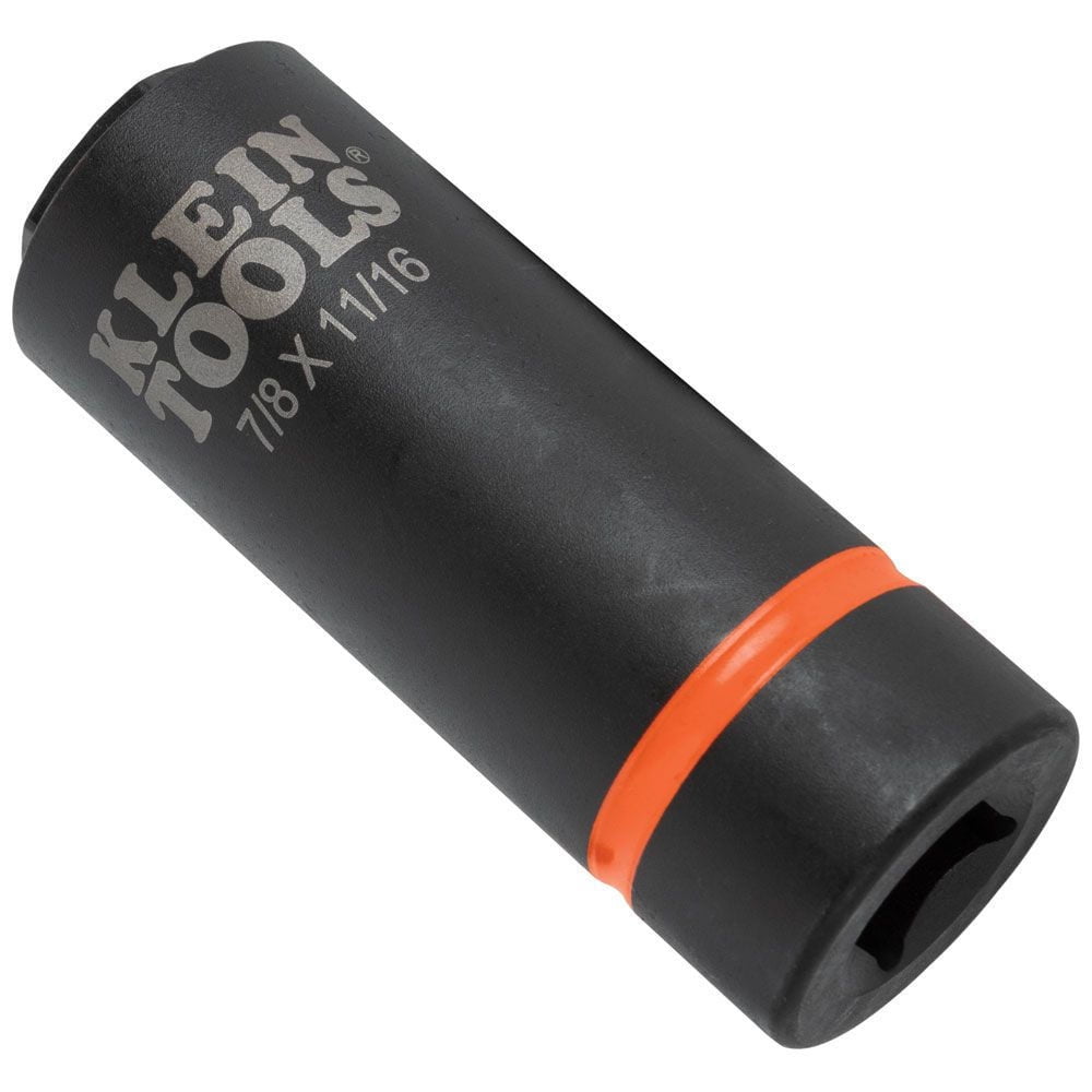 Klein Tools 66064 7/8 in. and 11/16 in. 2-in-1 6-Point Impact Socket