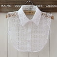 thumbnail image 2 of Camisa de Encaje de Medio para Mujer Zulema Cuello Desmontable Blanco Falso con Solapa Vuelta, 2 of 8
