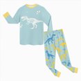 thumbnail image 5 of TOWED22 Toddler Baby Girl Outfits Infant Puff Sleeve Smocked Floral Tops Pants Cute Kids Girls Fall Winter Clothes Set Size:7-8 Y,Color:Light Blue, 5 of 5