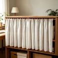 thumbnail image 7 of No Drill Cabinet Curtain, Decorative Covering for Shelving Units Cupboards Wardrobes, Soft Semi Sheer Curtain, for Kitchen Entryway Living Room, 7 of 7