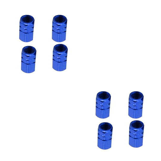 Sidaley 4 piezas de tapas decorativas para neumáticos, conveniente cubierta de válvulas de neumáticos de aleación de aluminio, accesorio Azul 2piezas